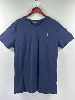 Polo Ralph Lauren Navy Short Sleeve Tee with Orange Pony Logo
